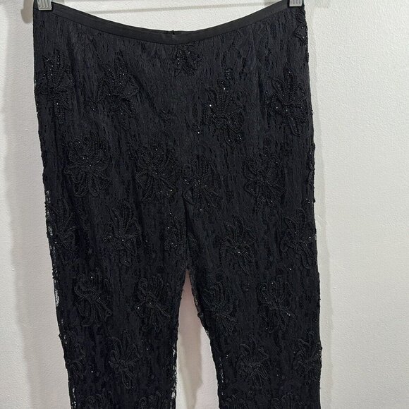 LAFAYETTE 148 Hand Beaded‎ Evening Dress Pants Size 4 - Picture 4 of 10